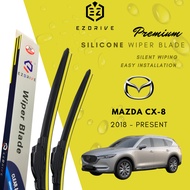 EZDRIVE Premium Silicone Soft Wiper Blade for car model Mazda CX-8