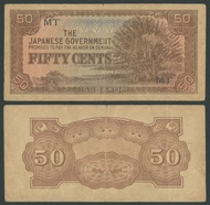 Uang Kuno Pendudukan Jepang di Malaya 50 Cents Tahun 1942