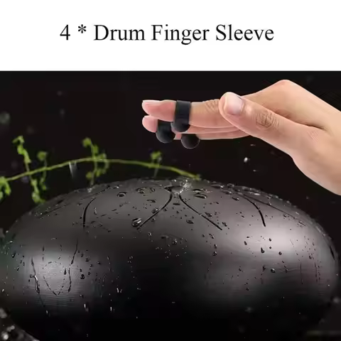 4 Pcs/Set Finger Sleeve Set Drumstick Knocking Tongue Drum Finger Picks Silicone Universal Percussio