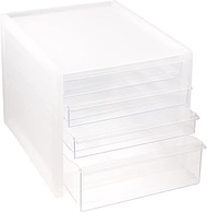 SANKA SLC-A3F1CL Soffice Letter Tray, Shallow 3 Deep, 1 Tier, Transparent, (W x D x H): 10.8 x 13.4