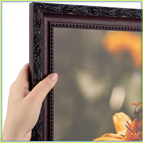 20x44 Inch Brown Picture Frame Classic Burgundy 1.5 Inch Poster Frame with Acrylic Backing