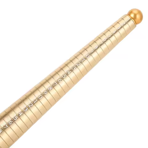Professional Plastic Ring Gauge Mandrel Brass Orange Jewelry Tool Ring Measuring Tool Accurate Measu