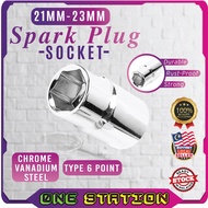 21MM 23MM Plug Socket Wrench Spanner Lug Nut Wheel Spark Plug Socket Car Repair Tool Soket Kereta Ta