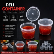 1oz Round Disposable Plastic Food Container Hinged Lid ( 50pcs± ) 1 oz Deli Container - 25 ml