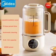 Midea เครื่องทำน้ำเต้าหู้1.2L ความจุมากเสียงรบกวนต่ำรักษาความอบอุ่นเดือดอัตโนมัติโดยไม่ต้องกรองอัตโน
