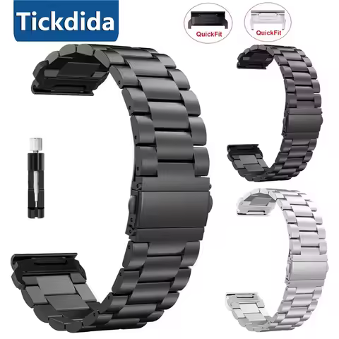 Metal Strap for Garmin Tactix 8 Fenix 8X 7 7X 6 6X Stainless Steel Band for Garmin Fenix 8 Tactix 7 