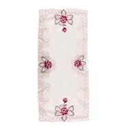 【EXQU】 Floral Embroidered Lace Tablecloth Table Mat Decor 40*85cm