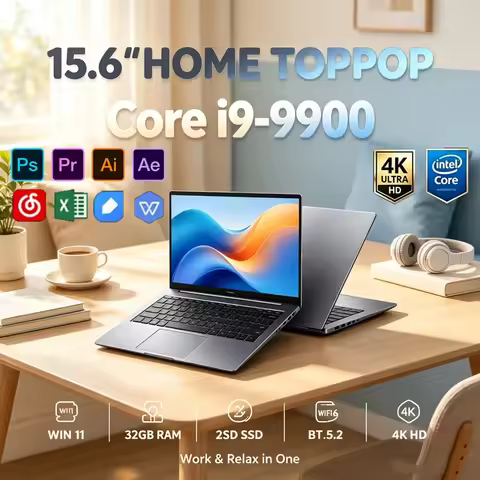 Ultra Slim 15.6" Laptop Intel Core I9-9900 Windows11 32GB RAM 1TB SSD FHD WiFi6 BT5.2 Gaming Office 