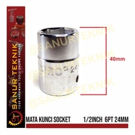 MATA Socket Wrench Bit Socket/ TEKIRO Socket/ 1/2" DR 6 PT 24 MM (24MM)