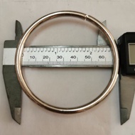 Round ring / thick bag ring size 6.5cm / nickel / 12pcs