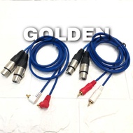 2 XLR Female To 2 RCA Male Audio Cable 1.5 - 2.5 Meters