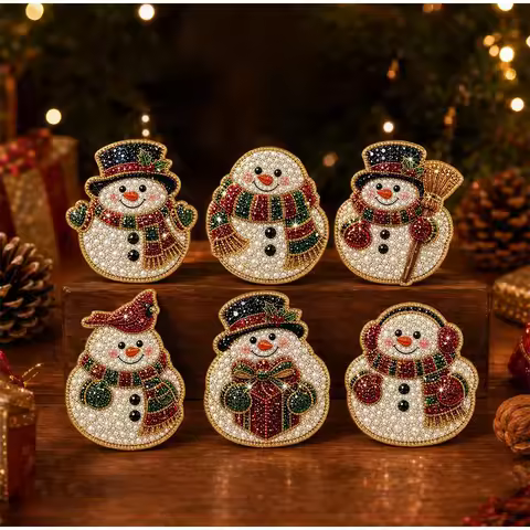 Diamond Painting Christmas Pearl Diamond Painting Refrigerator Sticker DIY Kit Fun Handmade Craft Ha