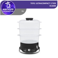 Tefal New Ultracompact 3 Tier Steamer (9L) VC2048