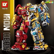 Lego Marvel Avengers Assembly Toy Robot Model IronMan Hulk Buster MARK 44 Infinity War No.LY76078