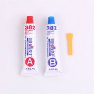 AB 302 2-Component Transparent Glue - Heat-resistant Epoxy Mechanical Glue for Wood, Plastic, and Me