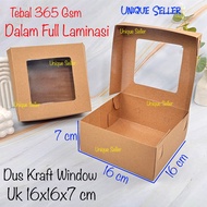 Box Box Rice Box R6 KRAFT 16x16x7 WINDOW FULL Lamination 350 Grams Box Boss Hampers Box R6 Size 16x1
