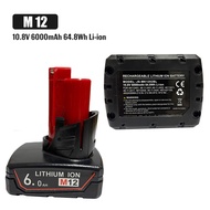 Milwaukee M12 M18 4.0Ah 5.0Ah 6.0Ah 9.0Ah Replacement Red Lithium Rechargeable Power Tools Battery N
