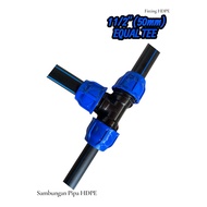 HDPE PIPE TEE CONNECTION SIZE 1 1/ 2 Pieces (50mm)