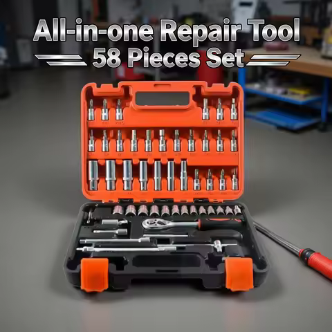 53/46/19/47/31PCS Ratchet Torque Wrench Combo Kit 1/4 Ratchet Wrench Car Repair Tool Ratchet Spanner