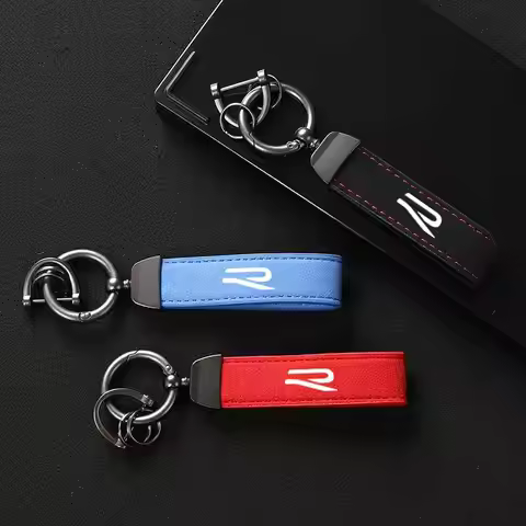 Suede Car Key Ring Holder Buckle For Volkswagen VW Rline Golf 5 6 7 Passat B5 B7 B8 Jetta CC Polo 6R