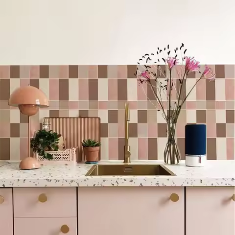 10Pieces Bohemian Style Tiles Floor Wall Sticker Kitchen Bathroom Living Room Wear-resistant Home De