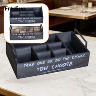 [Lzdyqmy2] Wooden Cutlery Holder, Cutlery Divider, Plate Dispenser, Kitchen Accessories for Forks, S