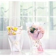 (🇸🇬SG Shop) Flower bouquet clear plastic bag paper bag florist bag