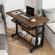 HY-D Bedside Table Movable Simple Table Bedroom Rental House Home Laptop Desk Bed Study Table Rental AQZV