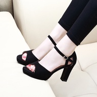 heels for women sandal perempuan kasut perempuan 520-13 (9cm) 526-13 (7cm) Chunky Heel Platform Sand