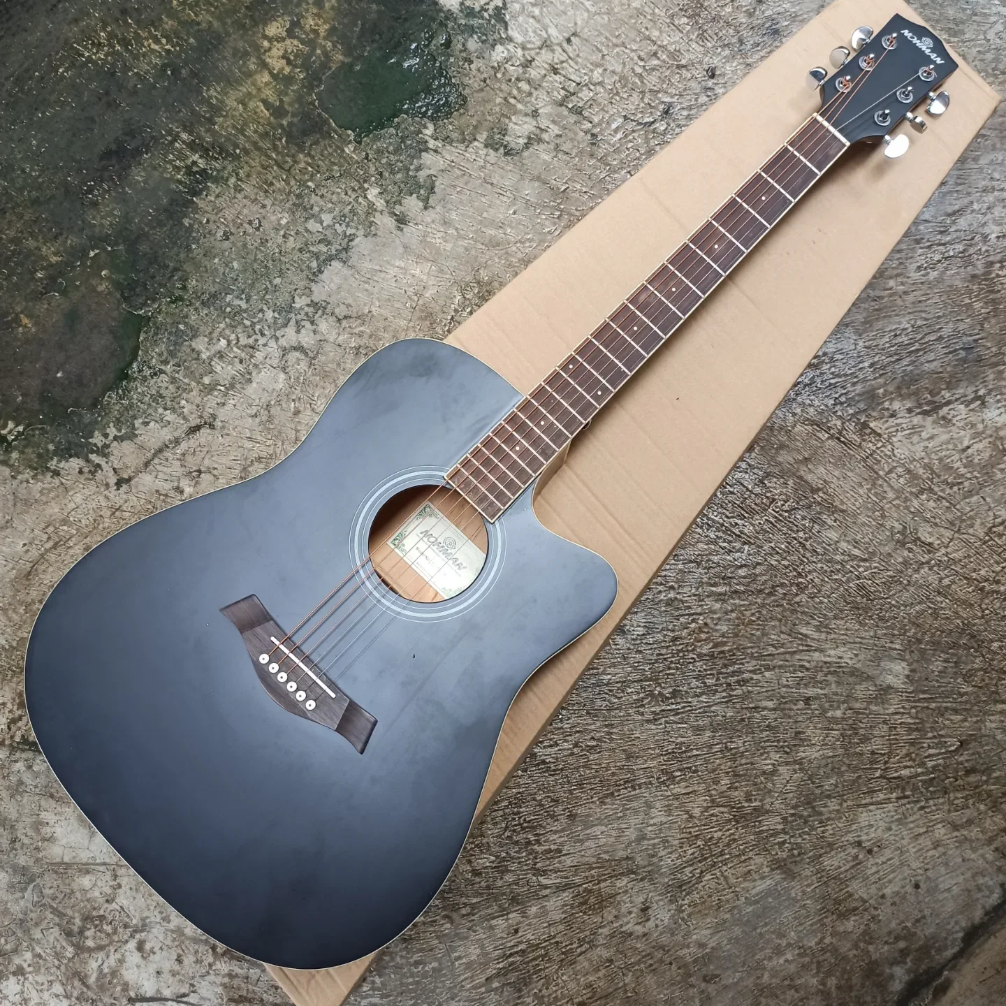 Gitar Akustik Elektrik NOHMAN K-100CB Preamp Belcat jumbo dreadnought