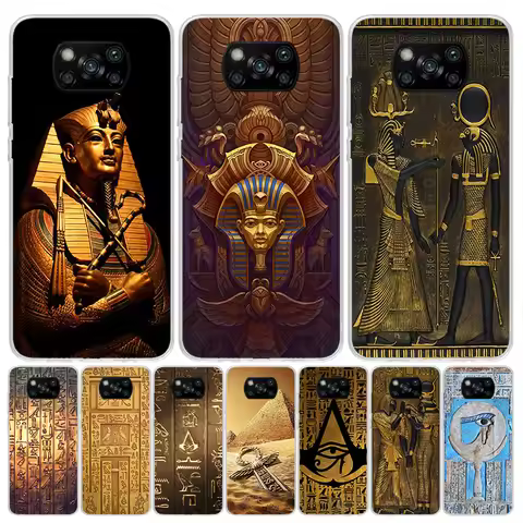 Egypt Nefertiti Anubis Ankh Pharaoh Case Phone Cover for Xiaomi Redmi Note 10 9 9S 8 8T 7 5 Pro Mi 1
