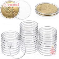ROXUL Coinning Capsules,  Plastic Acrylic Coin Capsule, Container Coin  Home