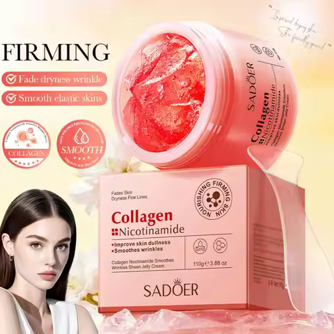 SADOER Collagen Nicotinamide Jelly Cream Soften Skin Hydrating Facial Cream Improve Dull Skin Smooth