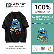 TrendSir มาใหม่ ลายเยอะ ผ้าดีมาก เสื้อยืดแฟชั่น t shirts การร่วมมือของ Sesame Street และแบรนด์สไตล์ท