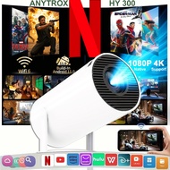 HY300 Projector 4K Android 11 Small Video Projector Supports 2.4/5G Dual WiFi and Bluetooth 5.2 for 