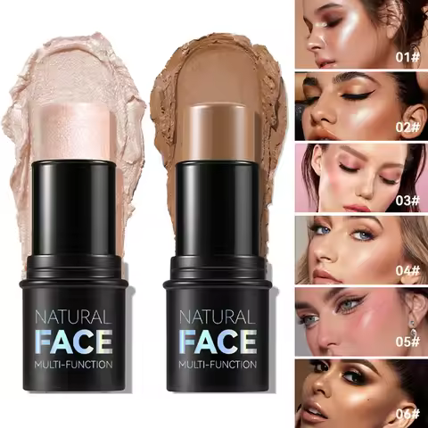 Face Contour Bronzer Stick Face Brighten Highlighter Bar Shimmer Highlighter Blush Stick Concealer C