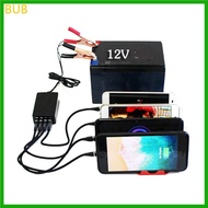 BUB 12 24V to 5V USB Power Adapter With  Clip USB Charger For Cellphone 4 USB Ports Power Outlet Pho
