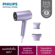 Philips ฟิลิปส์ ไดร์เป่าผม พลังลมเทียบเท่า 2300W ผมนุ่มเงางามด้วย Water&Mineral ไอออนิค x8 รุ่น BHD7
