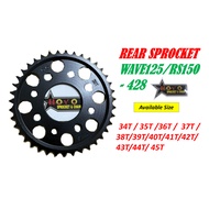 WAVE125/RS150-428 BLACK HOYO SPROCKET