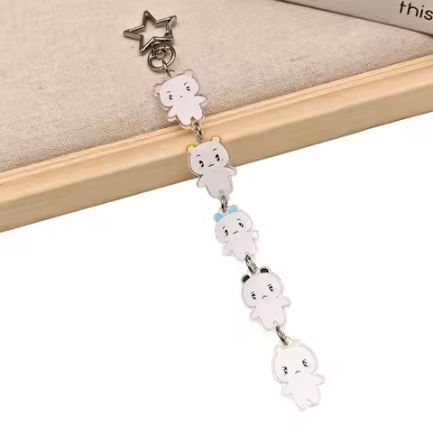 Popular Boy Band Acrylic Album Island Keychain Pendant Cute Delicate Bag Key Ring for Fans Gifts Acc