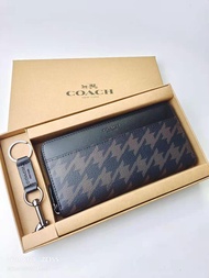 bag official store Mens black palm line pattern money folding long wallet F74978 Size: 20*11cm