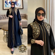 Areesha Set Hijab Bordir Hikmat By Aa Fashion / Gamis Set Hijab /