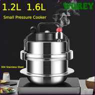VIBOI 1.2L 1.6L Outdoor Portable Micro Pressure Cooker Kitchen Mini Cookware Cooking Pot for Family Household Small Pressure Cooker IVOBF