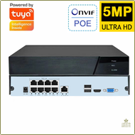 [Op010] Tuya สมาร์ทไลฟ์8CH 5MP 4CH 4MP POE ONVIF NVR เครื่องบันทึกวีดีโอ H.265กล้อง IP เครือข่ายระบบ