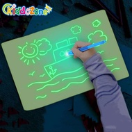 KiddoZone โคมไฟสำหรับห้องเด็กแท็บเล็ตวาดรูปเรืองแสงบอร์ด Glow In Dark ภาพวาดการพัฒนาการศึกษา Toy-A5