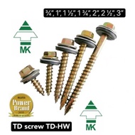 [MK Brand] TD screw TD-HW 520 525 640 645 650 665 675 /Awning screw/ Skru atap/ Skru bumbung/ Skru zink/ Skru kayu