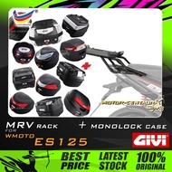 SET KOMBO KOTAK/BOX GIVI B27/B32/B33/B42/B45 TOP CASE + GIVI WMOTO ES125 MV/MRV MONORACK ADVANCE RAC