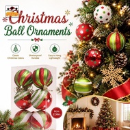 ORIENOR Christmas Ball Ornaments, Colorful 6cm Christmas Baubles,  Plastic Christmas Tree Hanging Ba