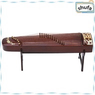 SHUFAPH Miniature Guzheng Model, Portable Brown Chinese Guzheng Statue, Miniature Wooden Mini Guzhen