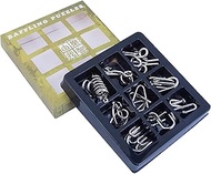 Ahyuan 9 Pieces IQ Test Mind Game Toys IQ Toys Brain Teaser Metal Wire Puzzles Magic Trick Toy Metal